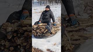 Sledding Firewood The Smart Way To Haul Logs In The Snow