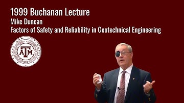 1999 Buchanan Lecture: Mike Duncan: Factors of Safety & Reliability in Geotechnical Engineering