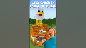 Minecraft STEVE’S Lava Chicken Farm (Tutorial) | #Shorts