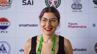Interview with WFM Anna Cramling Bellon (Sweden), 44th Chess Olympiad,  Round 3