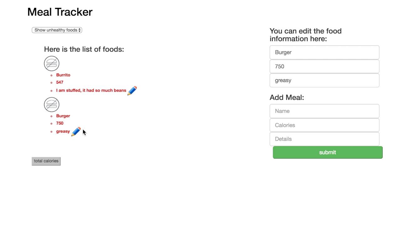 meal tracker angular2 typescript youtube meal tracker