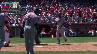 SEA@LAA: Cano dings three-run homer off foul pole