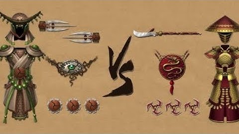 Shadow Fight 2 || Monk set VS Sentinel Set || Gates of shadows