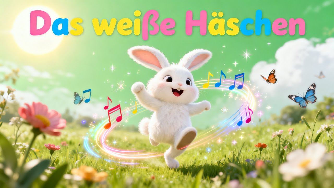 🐰🌼 Das weiße Häschen 🌳🎶 | Fröhliches Kinderlied | Zauberliedchen