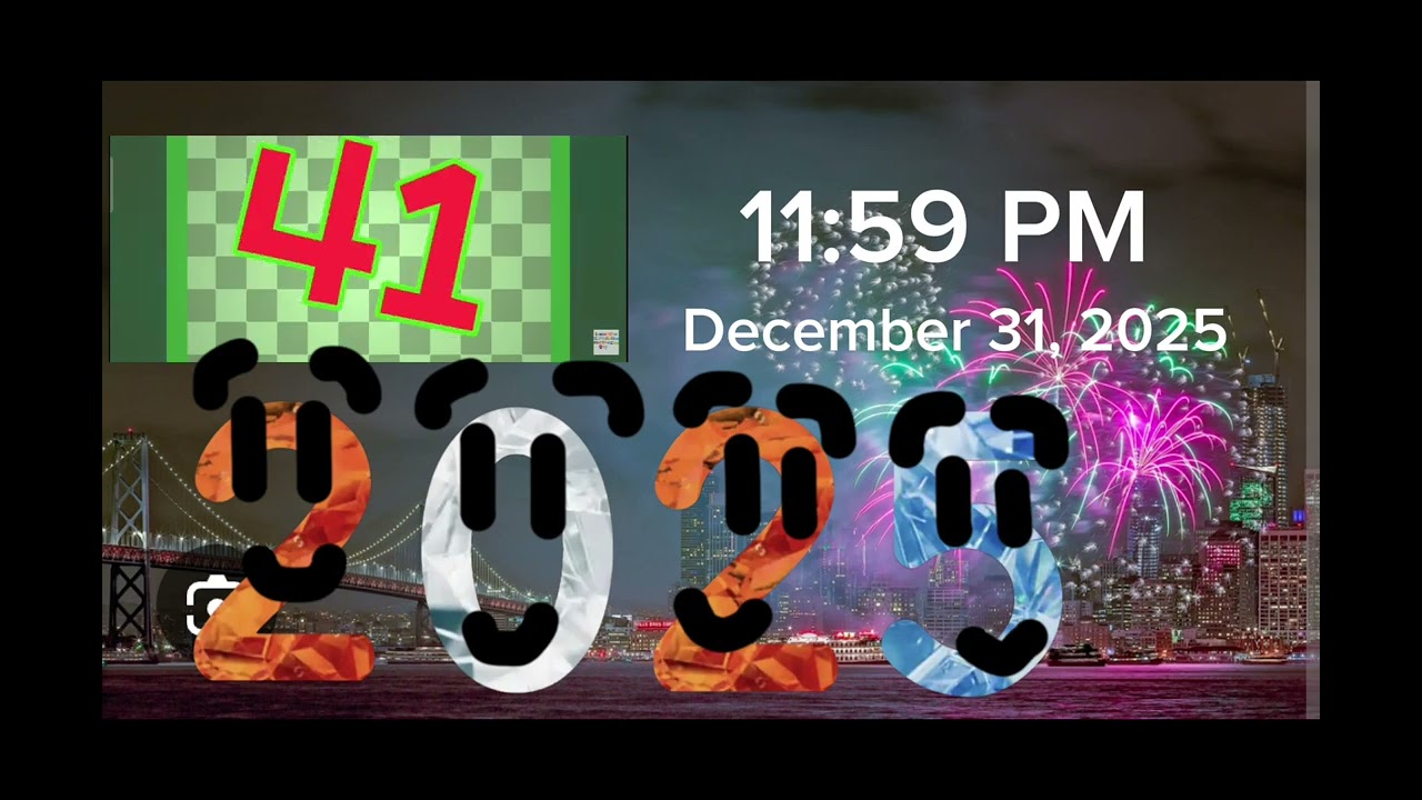 100 seconds countdown for the New Year of 2026