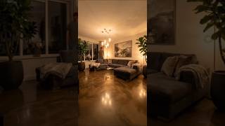 Luxury Living Room Transformation 😱 From Dust to Mirror Epoxy Floor ✨#trending #viral