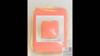 Square cabochon Resin Cocktail Gold Ring. 501R9W196