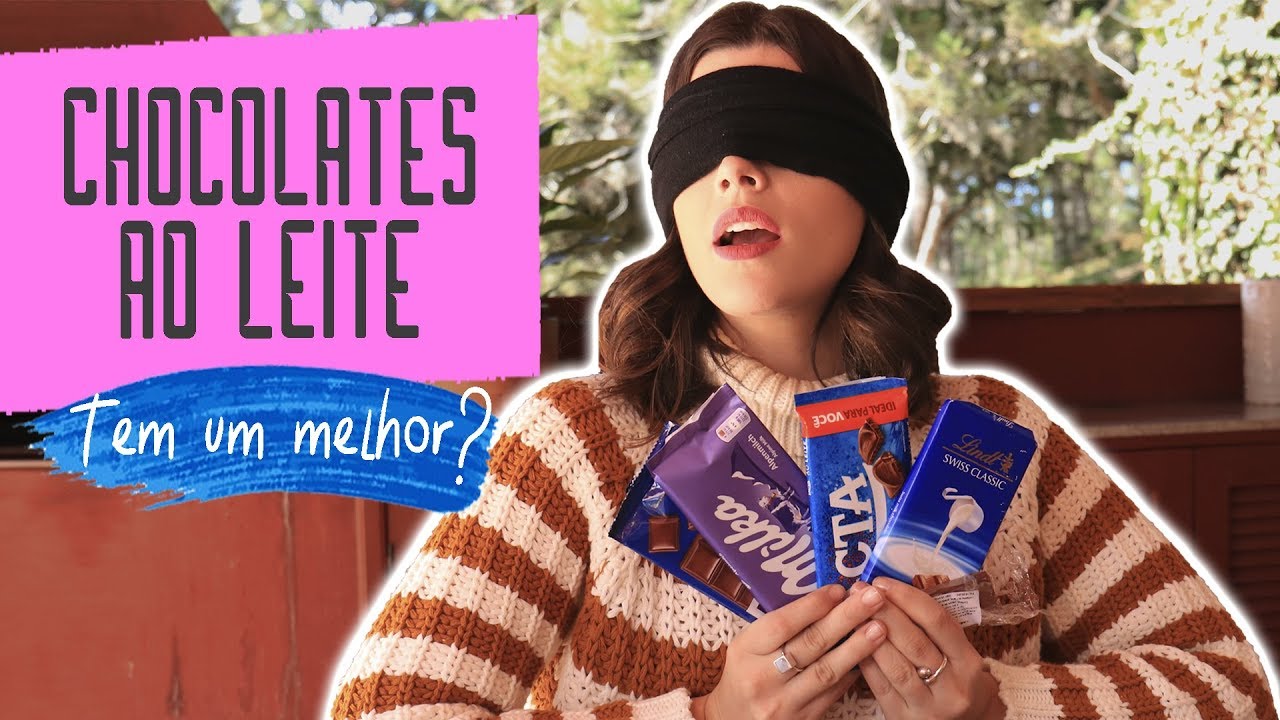 EXPERIMENTANDO BARRAS DE CHOCOLATE AO LEITE às cegas! Tem diferença entre elas?! | TPM por Ju Ferraz