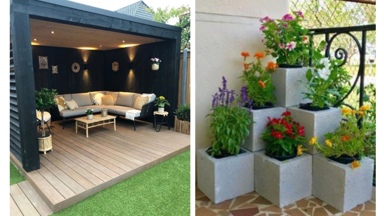 stylish back yard front yard landscaping ideas and trendy collection of Flowers wall decor  plants//