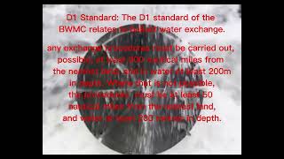 D1 and D2 standards of ballast water management