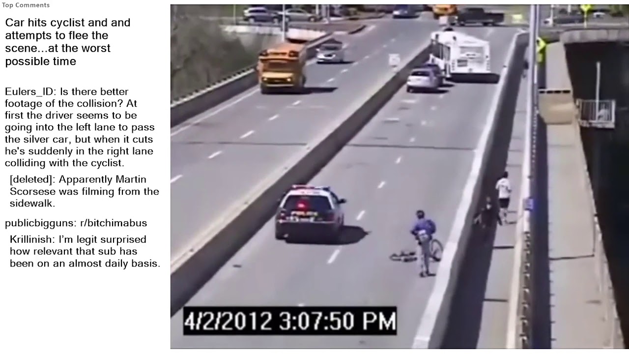 Top Reddit Video - JUSTICE Served: Car hits cyclist and and attempts to flee the scene...at the...