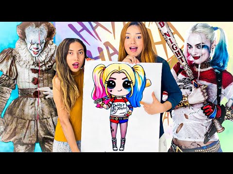 WE DREW A GIANT HARLEY QUINN AT 3 AM - IT - MISSION @CANAL DA BELINHA