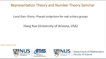 Talk by Hang Xue (University of Arizona, USA)
