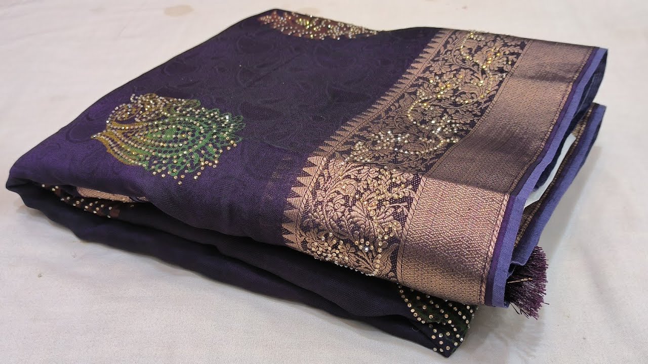 New party wear saree| Georgette sarees| Satin Silk Sarees