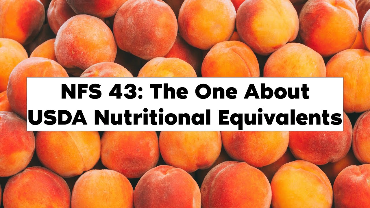 The One About USDA Nutritional Equivalents