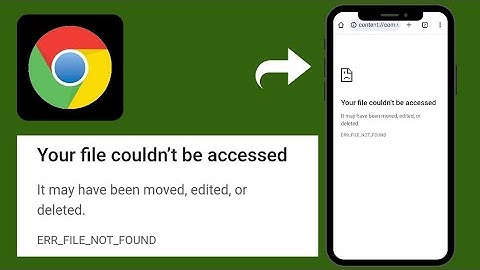 How to fix Chrome "Your file couldn