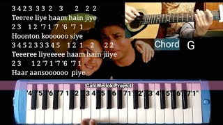 Tere Liye cover not pianika melodica | chord gitar Tere Liye ost Veer Zara