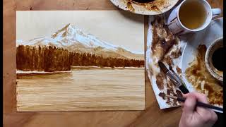 Painting Mt. Hood using only beer