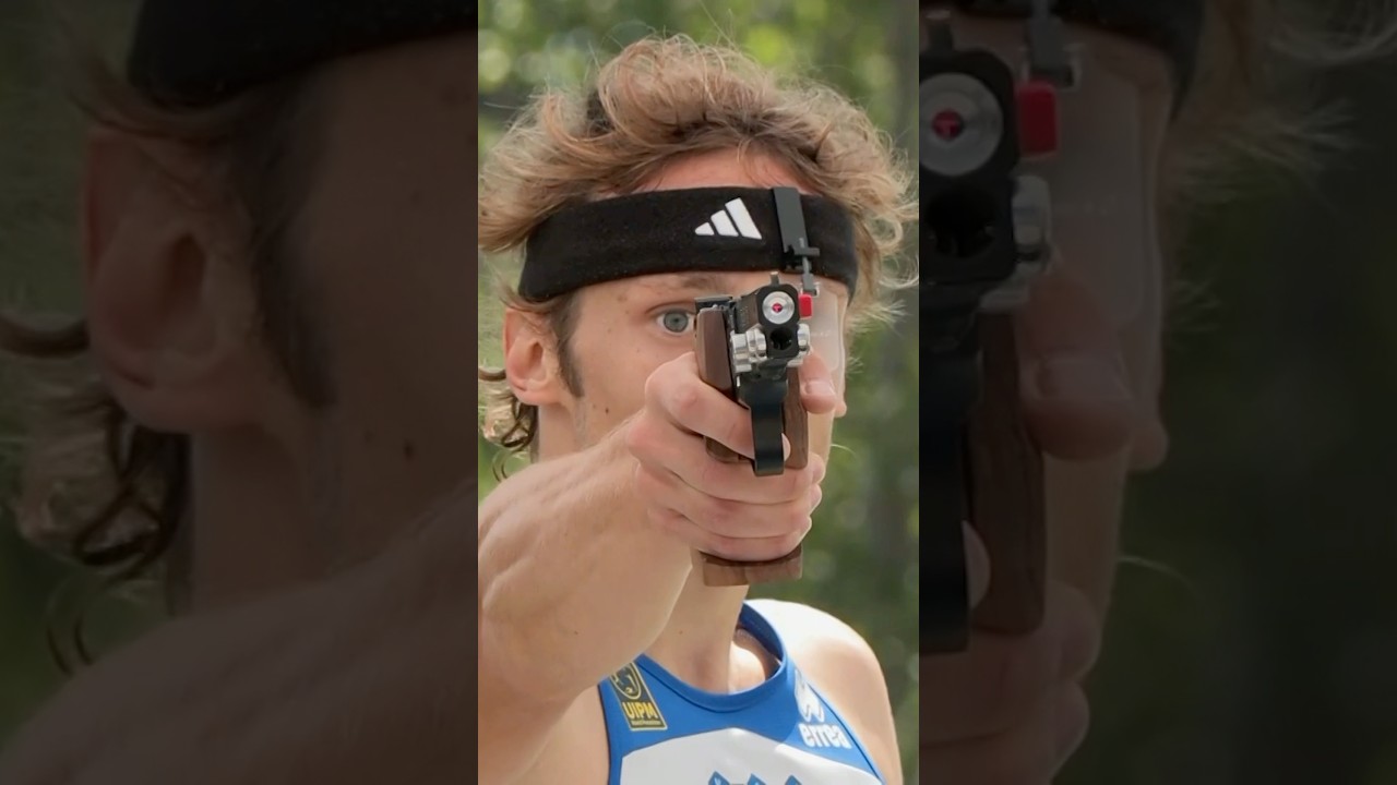 Finish of Men's event today 🔫🏃‍♂️