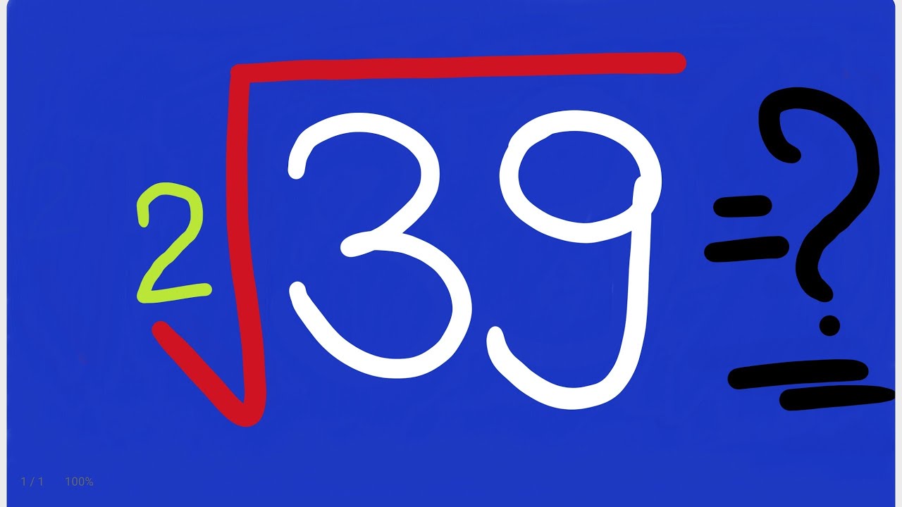 Square root of 39 | square root of non perfect squares | Squares and Square Root |