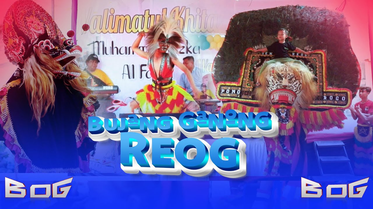 Pertarungan Bujang Ganong VS Reog Ponorogo Menyelamatkan Alfarizi - Badut Om Gombloh Live Katemas