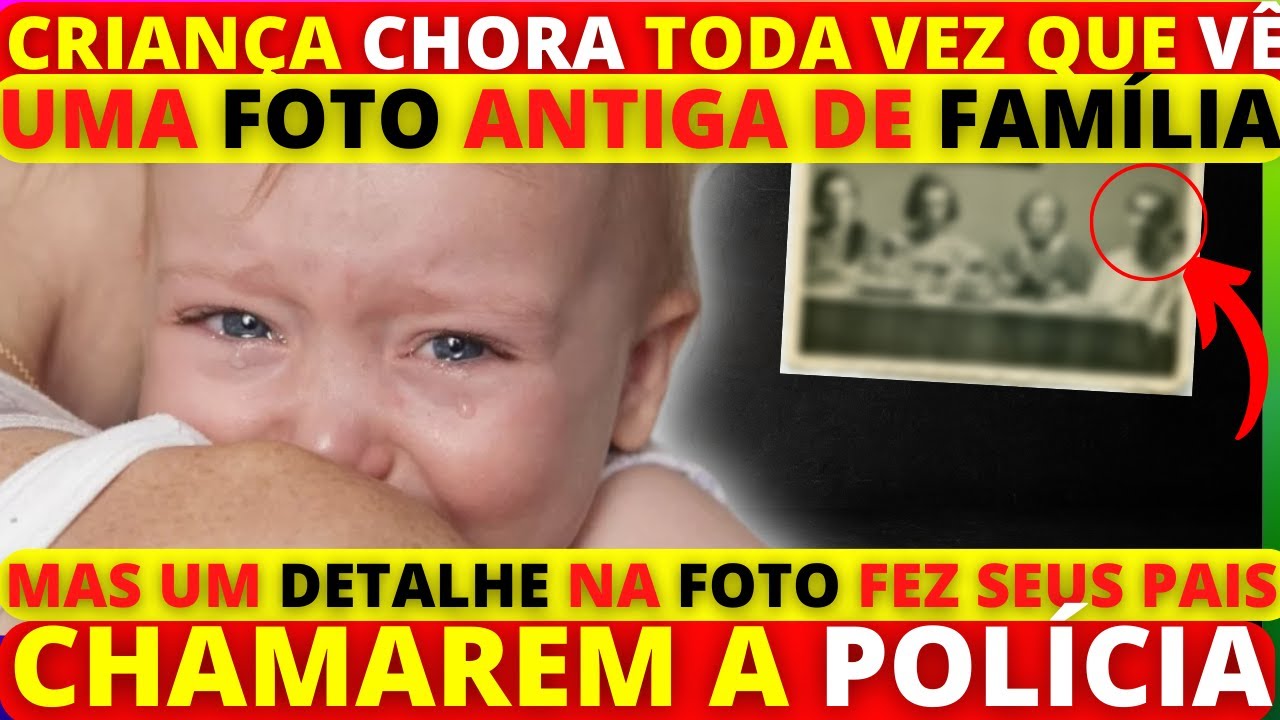 Criança chora sempre que olha foto de família, mas um detalhe faz seus pais chamarem a polícia
