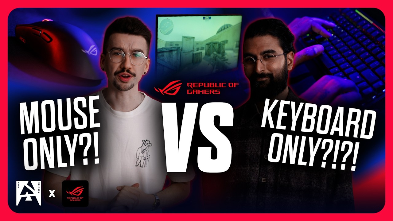 Mouse-Only vs Keyboard-Only CS2 1vs1 Challenge 🤪 | ASUS ROG Laboratory ft. Scrawny & Launders