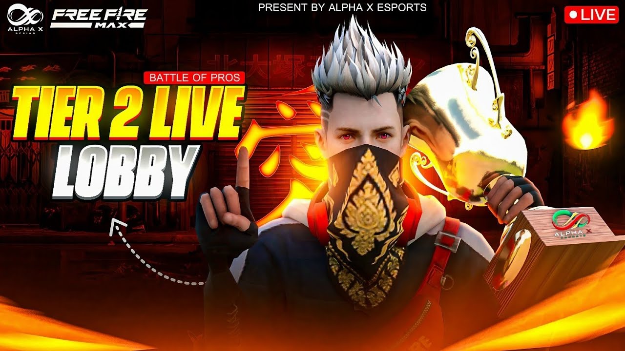 FREE FIRE - TIER 2 PAID SCRIMS || 12 PM PAID LOBBY || ALPHA X ESPORTS