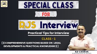RJS INTERVIEW 2025 || Practical Tips for Interview Class - 1 || KD CHARAN SIR || screenshot 2