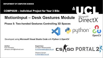 MotionInput - Desk Gestures Module (Phase 5 - Two-handed Gestures Controlling 3D Spaces)