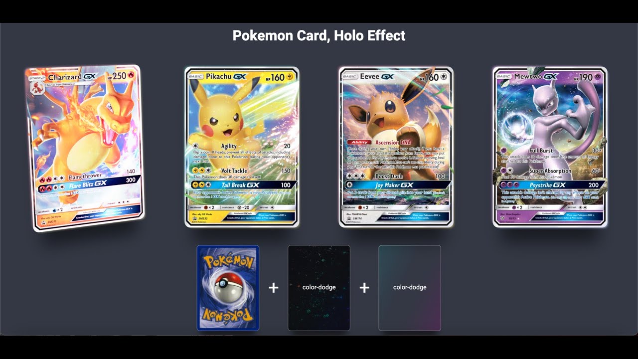 Pokemon Card Holo Effect Using HTML, CSS and JavaScript | Mind-Blowing  Codepen #14 #html #css - YouTube