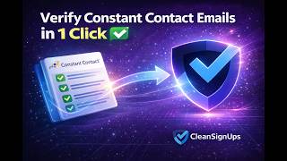 Constant Contact Email Verification Tutorial | CleanSignups