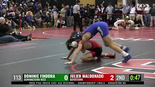 2020 SE AAA final - 113 - Julien Maldonado (Boyertown) vs Dominic Findora (Downingtown West)