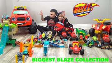 Troy and Izaak Pretend Play with Blaze Toys