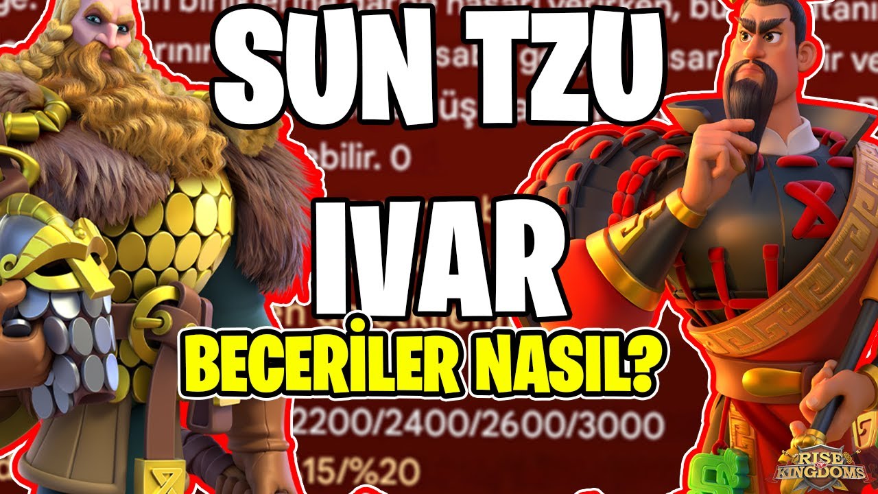 SUN TZU PRIME vs IVAR YENi Piyade Komutanlar ! | PİYADE META Değişecek  – Rise of Kingdoms