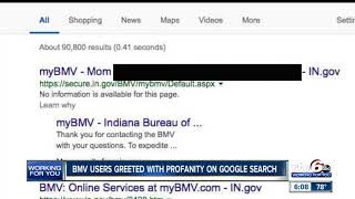 BMV has no explanation for why profanity-laced title popped up on Google search
