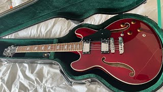 Aria Pro II TA-CLASSIC semi 335 Guitar (unboxing new guitar birthday pesent) 🎉