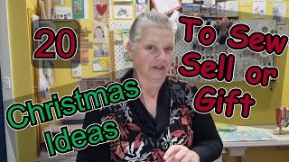 20 Christmas gifts to sew, sell and gift in under 30 minutes. Loads of great gift ideas in a flash