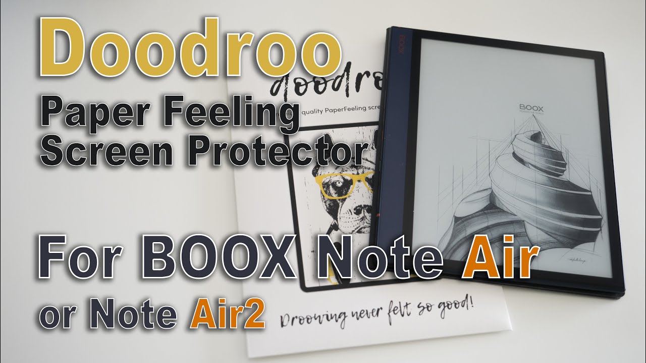 Doodroo Paper Feeling screen protector for BOOX Note Air (and Note Air2