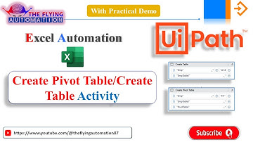 Create Pivot Table & Create Table activity with example || Excel Automation ||  UIPATH Tutorial - 20
