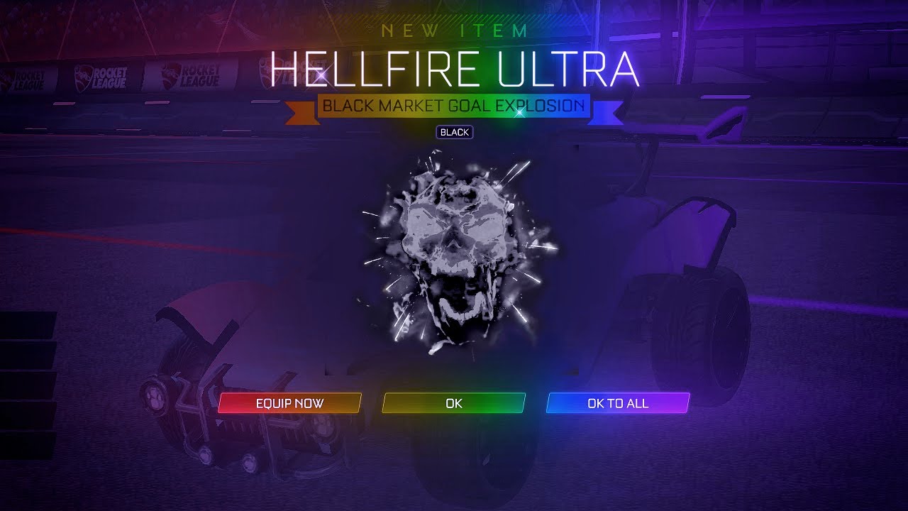 PLAYING ROCKET LEAGUE WITH THE *NEW* BLACK HELLFIRE ULTRA GOAL ...