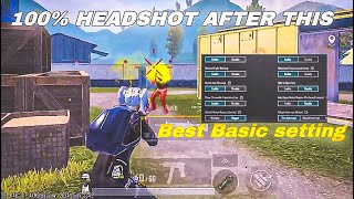 Best Basic Settings That Improve Your Aim & Headshot in Pubg/Bgmi ✅🔥