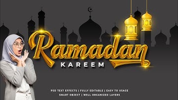 How to edit Ramadan Mubarak cover photo using photopea || Psd file editing || Coverphoto2023