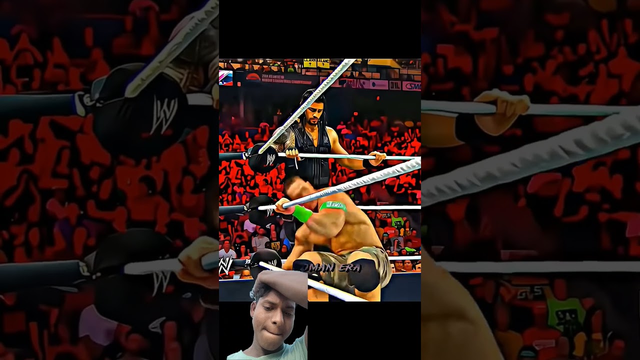 ROMAN REIGNS & JOHN CENA  DON&rsquo;T SCARED FROM KANE💀☠️ #wwe #wwesuperstar #wwewrestler #wwefan