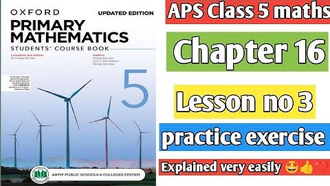 Chapter 16 || Lesson 3 practice exercise || Oxford primary mathematics book 5