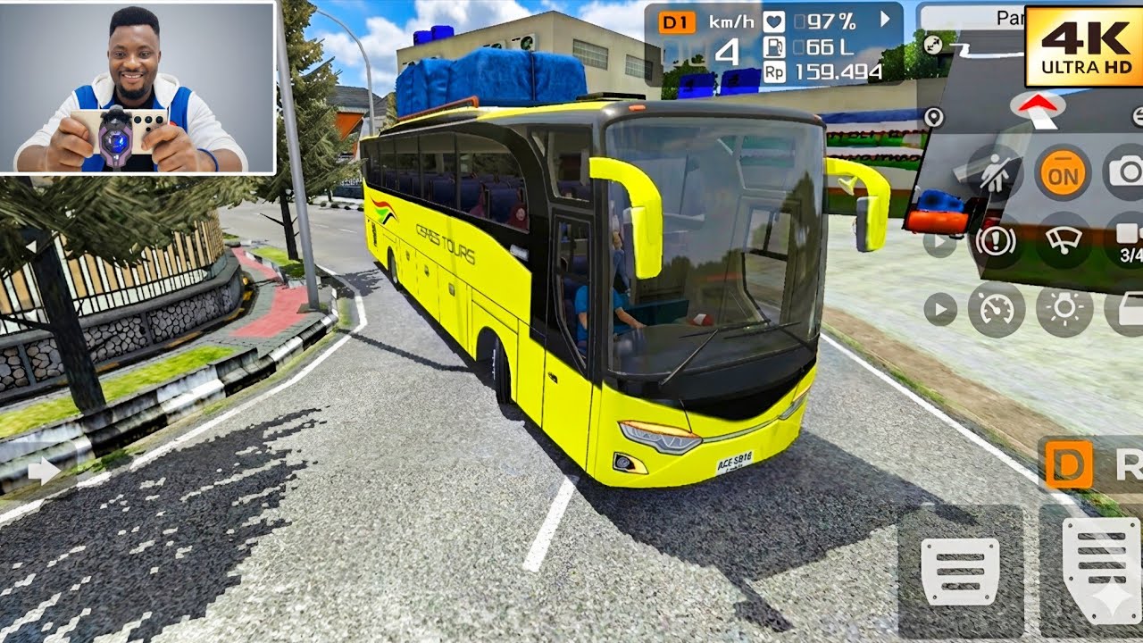 Realistic Bus Driving through Indonesia Cities | BUSSID Gameplay | 4K ULTRA 