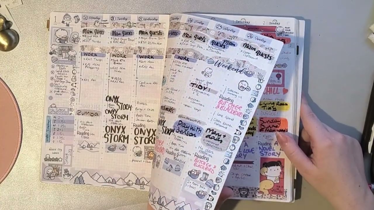 January Flip Through in my B5 Sterling Ink Common Planner