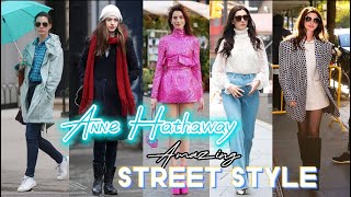 Anne Hathaway Best Street Styles#fashion #celebrity #beauty #streetstyle #annehathaway #hathaway