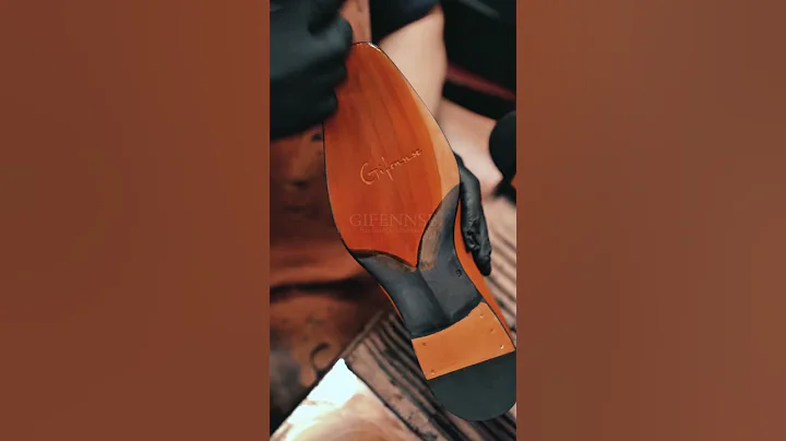 Gifennse Brown Oxford Coloring Process | Handmade Leather Magic Z #leather #shoes #handmade #asmr