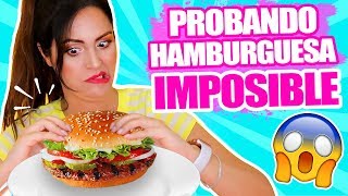 PROBANDO LA HAMBURGUESA IMPOSIBLE! 😱 SandraCiresArt - Hamburguesa sin Carne 🔥 Hamburguesa Vegana